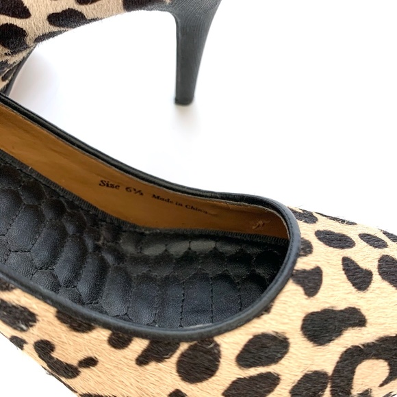 Dolce Vida Animal Print  Leopard Print Heels Calf Hair Genuine Fur - Picture 5 of 6